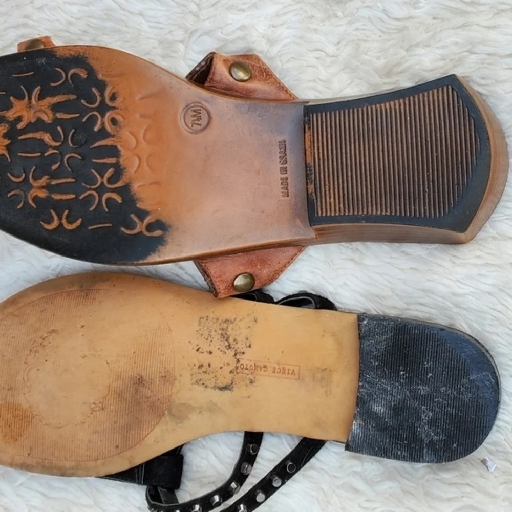 Vince Camuto Black Glitter Thong Punk sandals 7.5 - Picture 11 of 12